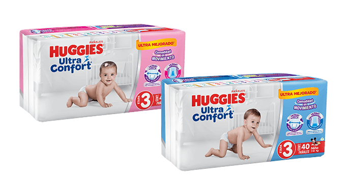 Pañales para bebé Huggies® UltraConfort®.